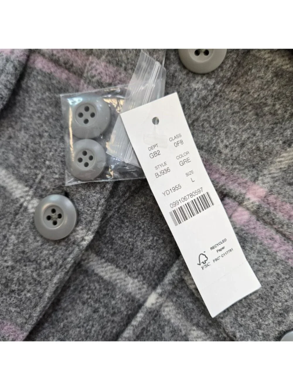 NWT J. Crew Wool Blend Plaid Shirt Jacket Shacket Size Large